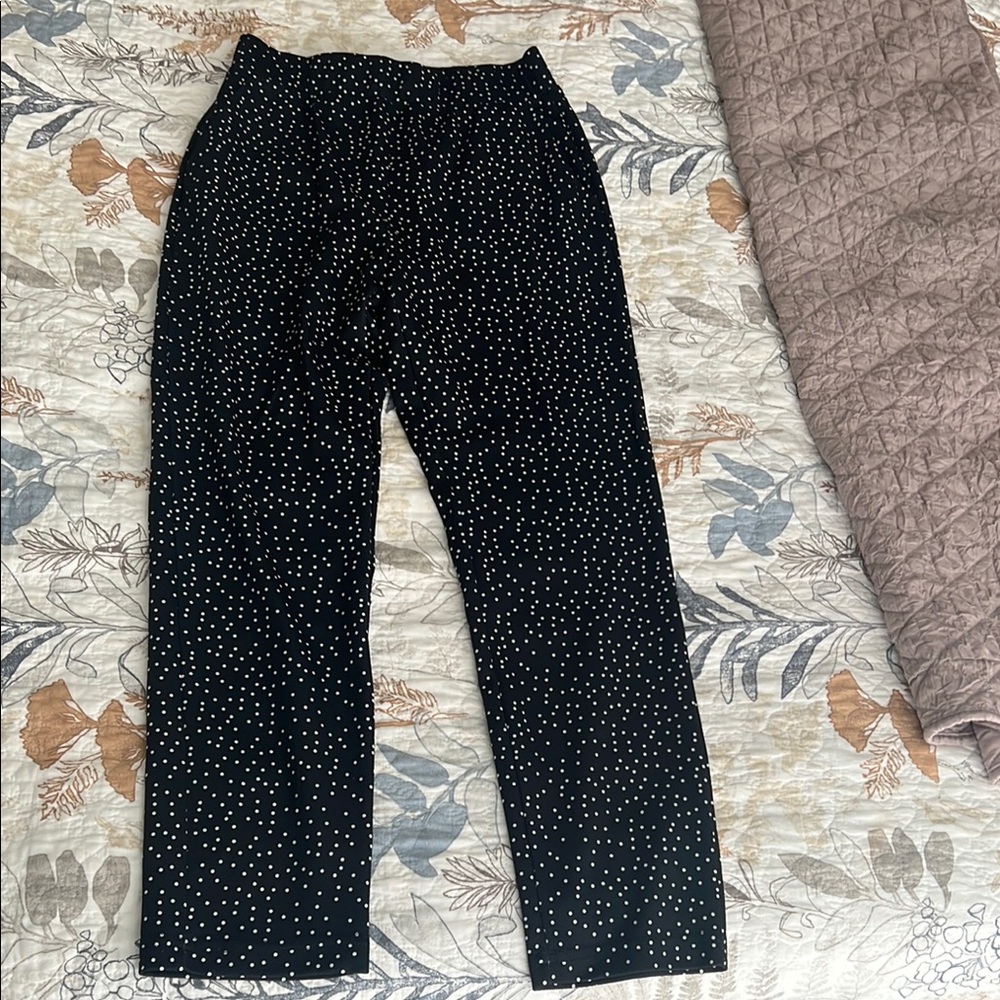 SHEIN Black and White Polka Dot Pants